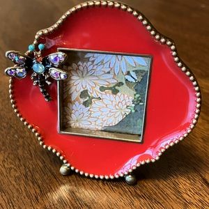 NIB Jay Strongwater Swarovski Crystal Red Dragonfly Picture Frame 🖼️ New in box